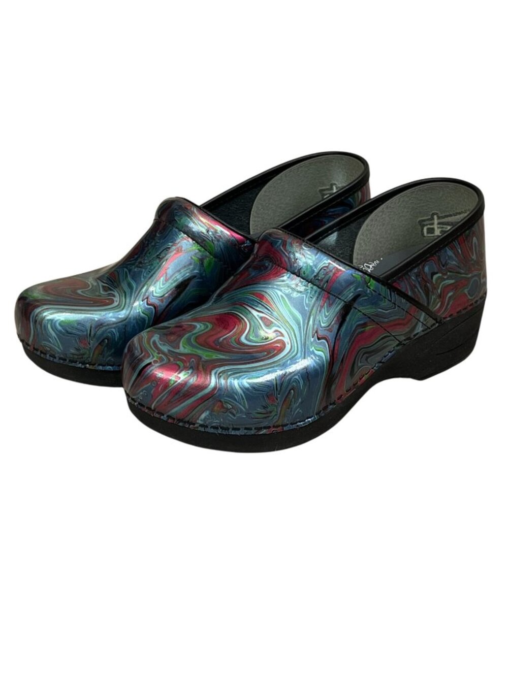 DANSKO XP 2.0 Colorful Swirl Patent Clogs Size 40 / 9.5-10